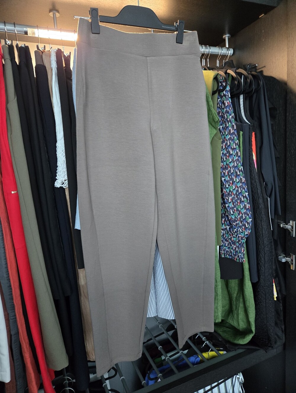 SPANX Straight Leg Pull-On Pants in Taupe
